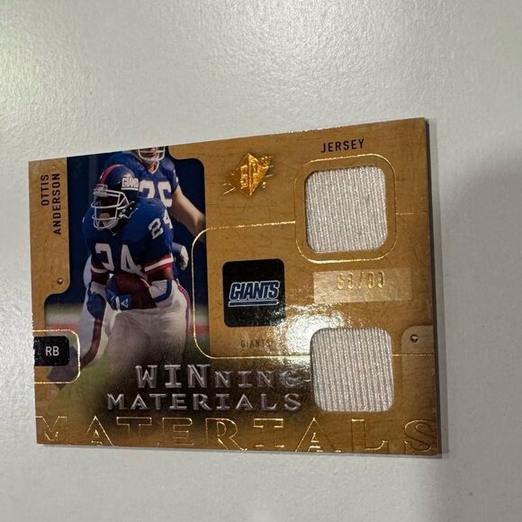 Trading Card with Gold Accent of Otis Anderson mint condition serial numbered - Picture 2 of 4